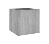 Jardinière bac lit surélevé plantes fleurs terrasse jardin sonoma 40 x 40 x 40 cm bois d'ingénierie gris 02_0038725