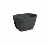 Jardinière balcon CAPRI CAMPANA - Plastique - Anthracite - Ovale - 39 x 25,6 x 22,5 cm - ARTEVASI
