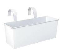 Jardinière balcon en zinc à suspendre blanc Blanc G