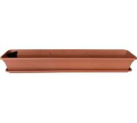 Jardinière Balcon Jardinière Terracotta avec système d'arrosage et soucoupe 80 ou 100cm, Variante:4x 100 cm