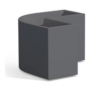 JARDINIÈRE BALCONNIÈRE ANGULAIRE PISCINE TERRASSE PATIO POT DE FLEURS GRIGIO