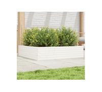 Jardinière blanc 100x100x23 cm bois de pin massif847209