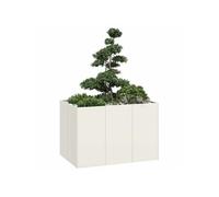 Vidaxl Jardinière Blanc 120x80x40 Cm Acier