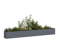 Jardinière blanc 280x40x40 cm acier laminé à froid pot de fleurs vidaXL