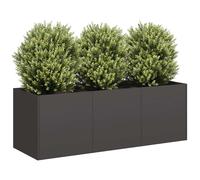 Jardinière blanc 280x40x40 cm acier laminé à froid pot de fleurs vidaXL