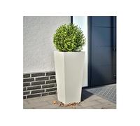 Jardinière blanc 35x35x75 cm acier