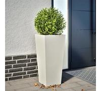 Vidaxl Jardinière Blanc 35x35x75 Cm Acier