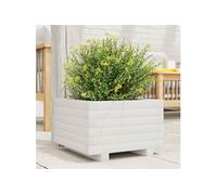 Jardinière blanc 40x40x26,5 cm bois de pin massif847289