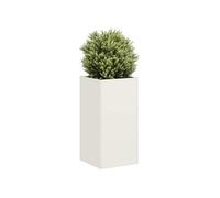 vidaXL Jardinière 40 x 40 x 80 cm Acier laminé à froid Blanc