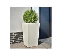 Vidaxl Jardinière Blanc 45x45x75 Cm Acier