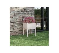 Bois de Pin Massif Jardinière Noir 50x50x70 cm Lit Surélevé Jardin vidaXL