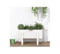 Vidaxl Jardinière Blanc 62x30x38 Cm Bois Massif De Pin