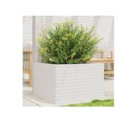 Jardinière blanc 70x70x45,5 cm bois de pin massif847254