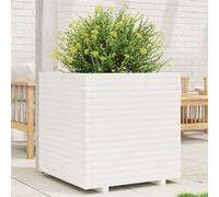 vidaXL Jardinière blanc 70x70x72 cm bois de pin massif3282620 G