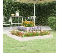 Jardinière Blanc 80x80x27 cm Bois massif de pin Blanc G