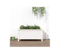 Jardinière, Bac à Fleurs, Pot de Plantes, Lit Surélevé, Décoration de Jardin Patio Terrasse Extérieur, Blanc 82,5x40x39 cm Bois Massif de Pin