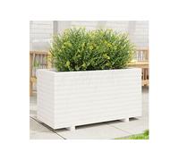 Vidaxl Jardinière Blanc 90x40x49,5 Cm Bois De Pin Massif