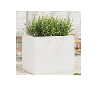 Jardinière blanc 90x60x68,5 cm bois de pin massif, jardinière d'extérieur, bac à fleurs, bac à tomates, jardinière de 3282500