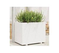 Vidaxl Jardinière Blanc 90x60x72 Cm Bois De Pin Massif