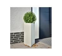 Jardinière blanc triangulaire 40x34,5x70 cm acier 851159