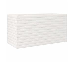 Jardinière blanche 90 x 40 x 45,5 cm en pin massif, jardinière surélevée avec fond ouvert pour un bon drainage et une bonne ventilation, idéal pour les fleurs, les légumes, les herbes et les plantes