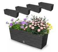 Jardinière - Botle - 18l - Anthracite - 58x19.5 Cm - Avec Insert Pratique Multicolore