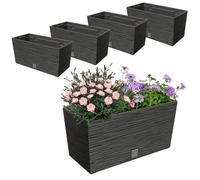 Jardinière - Botle - 39.5x19.5 Cm - Anthracite - 12l - Avec Insert 8l Multicolore