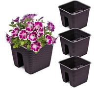 Jardinière - Botle - Set De 3 - Imitation Rotin - Umbra Brown - 8,5 L - 27,2 Cm Multicolore