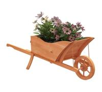 vidaXL Jardinière brouette 128x45,5x43 cm Bois de sapin massif