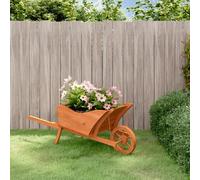 Jardinière brouette 128x45,5x43 cm bois de sapin massif vidaXL