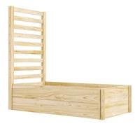 Jardinière Carré Potager En Bois Avec Treillis Dim. 230l X 60l X 110h Cm Bois Sapin Naturel