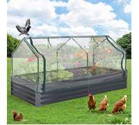 Jardinière Carré potager Surélevé De Haute Qualité Rectangle Potager Surélevé Durable Pratique Idéal Légumes 180×90×30cm Gris
