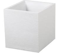 Jardinière carrée Graphit 39,5 x 39,5 x 43,5 cm - 35 L - Blanc cérusé - Eda Blanc cérusé G