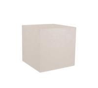 EDA Pot de fleurs Volcania carré 50 cm 57 L Intérieur/Extérieur décor pierre Beige calcaire