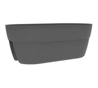 Jardinière Cavalière Osaka - EDA - 19,5 L - Fixation Simple pour Balcons et Rambardes - 56 x 30,1 x H. 20,6 cm - Gris Anthracite