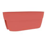 Jardinière Cavalière Osaka - EDA - 19,5 L - Fixation Simple pour Balcons et Rambardes - 56 x 30,1 x H. 20,6 cm - Orange Terre Battue