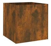 Jardinière Chêne fumé 40x40x40 cm Bois d ingénierie Marron G