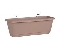 Jardinière Chorus + Plateau + Support - 50cm - Taupe - EDA Plastiques