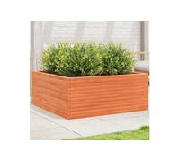 Jardinière cire marron 110x110x46 cm bois de pin massif G