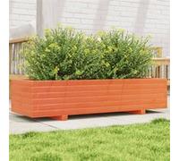 Vidaxl Jardinière Cire Marron 110x40x26,5 Cm Bois De Pin Massif