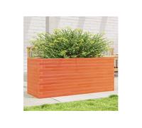 Jardinière cire marron 110x40x46 cm bois de pin massif G