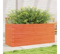 Jardinière cire marron 110x40x46 cm bois de pin massif G