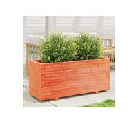 Vidaxl Jardinière Cire Marron 110x40x49,5 Cm Bois De Pin Massif