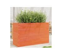 Jardinière cire marron 110x40x68,5 cm bois de pin massif