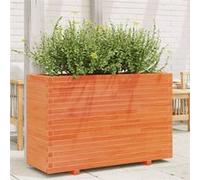 Jardinière cire marron 110x40x72 cm bois de pin massif G