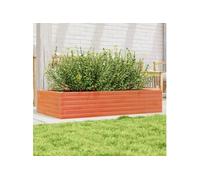 Vidaxl Jardinière Cire Marron 110x60x23 Cm Bois De Pin Massif