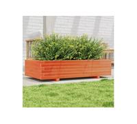 Jardinière cire marron 110x60x26,5 cm bois de pin massif