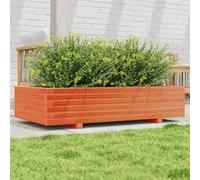Jardinière cire marron 110x60x26,5 cm bois de pin massif