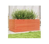Jardinière cire marron 110x60x46 cm bois de pin massif
