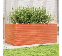 Jardinière cire marron 110x60x46 cm bois de pin massif